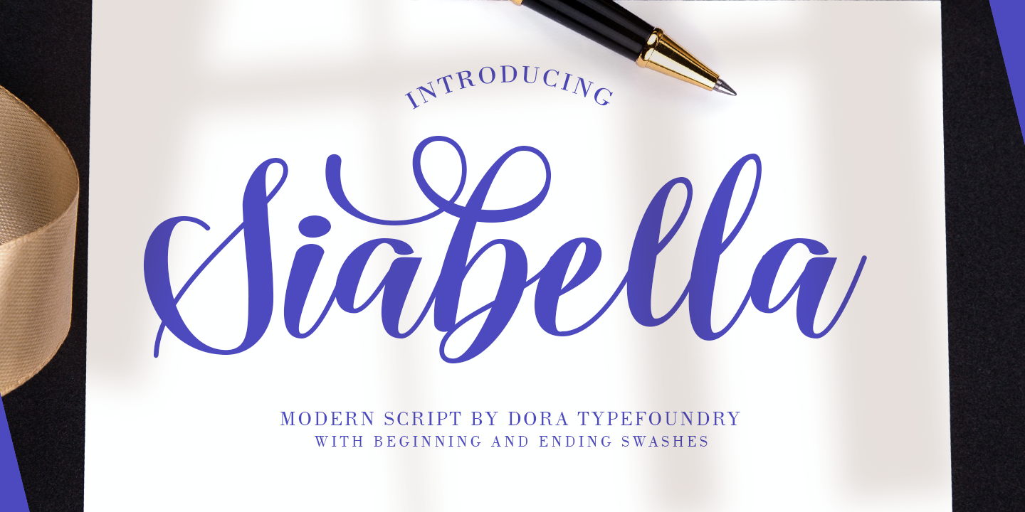 Example font Siabella Script #1
